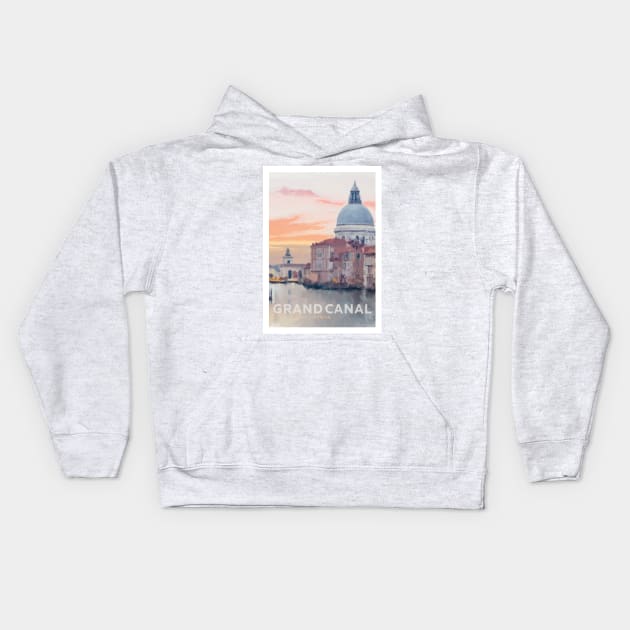 Grand Canal, Venice, Italy Kids Hoodie by markvickers41